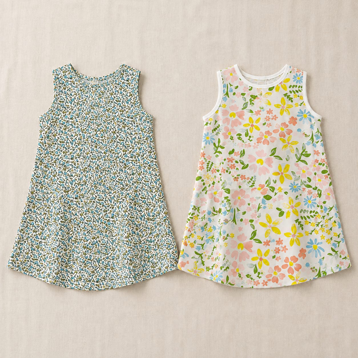 Meadow Bloom Sleeveless Kids Dress