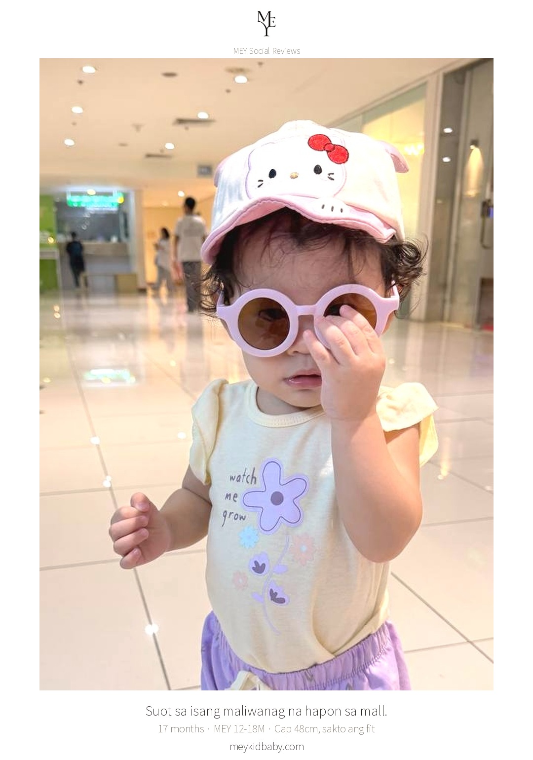 17-month-old na batang suot ang MEY character cap habang namamasyal sa mall 4